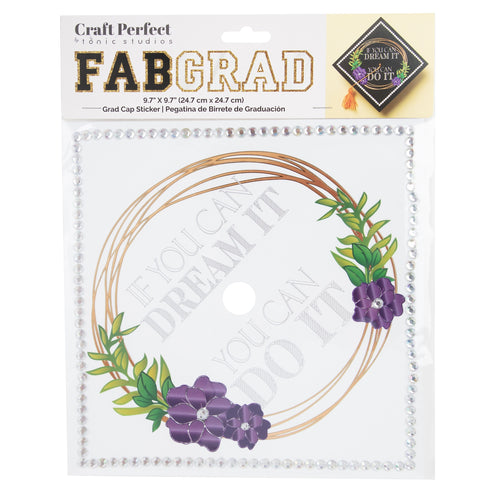 GRAD CAP STICKER DREAM IT